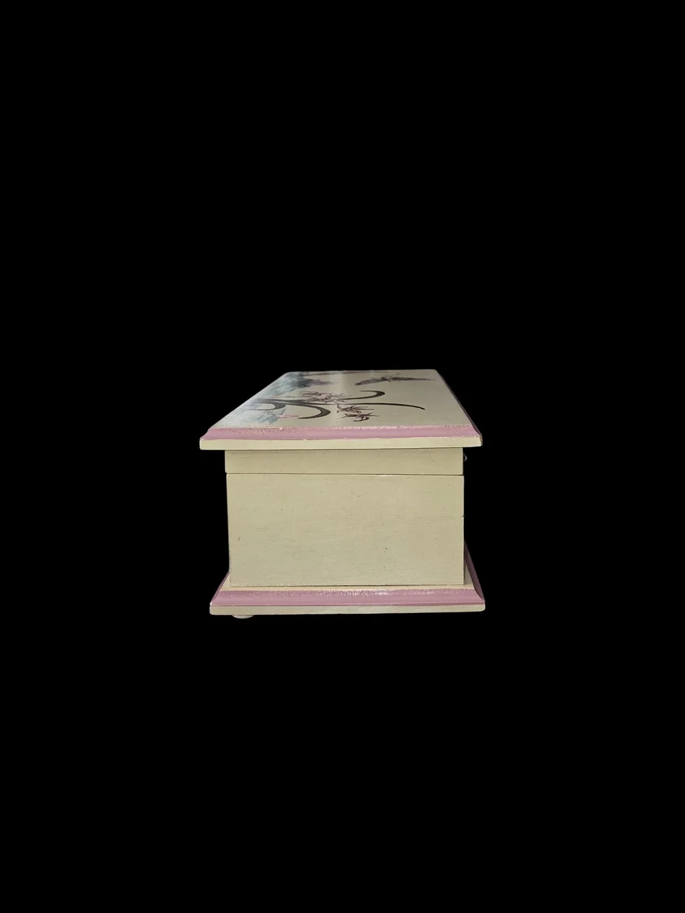 Vintage Hand Painted Jasper Cabinet Jewelry Box 9